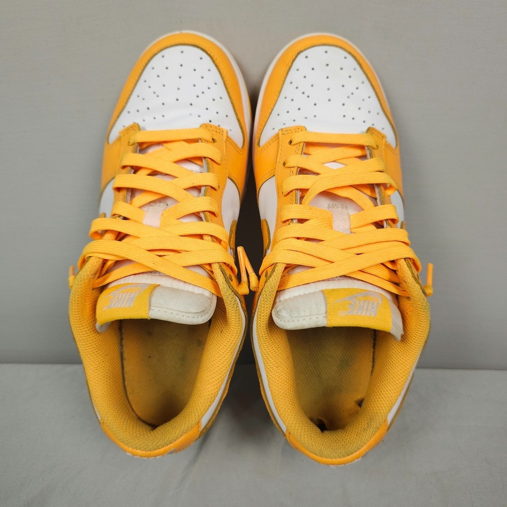 Nike Dunk Low Shoes Women Size 9 Laser Orange Sail White Leather Sneaker - Picture 11 of 16